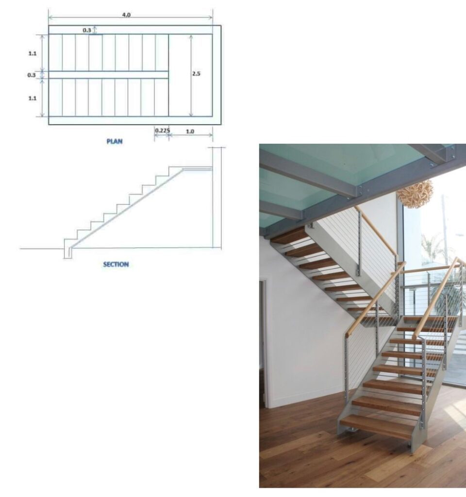 doglegged staircase