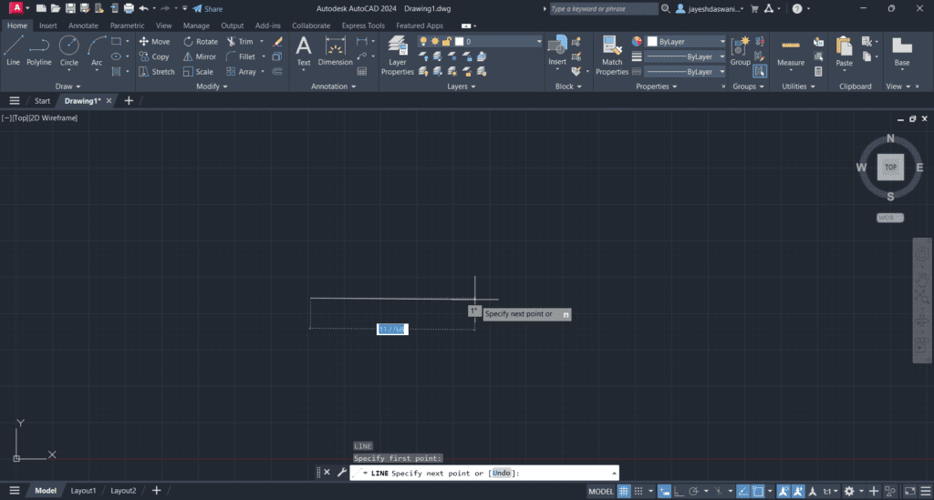 AutoCAD dynamic Input